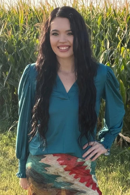Canyon Call top - Teal