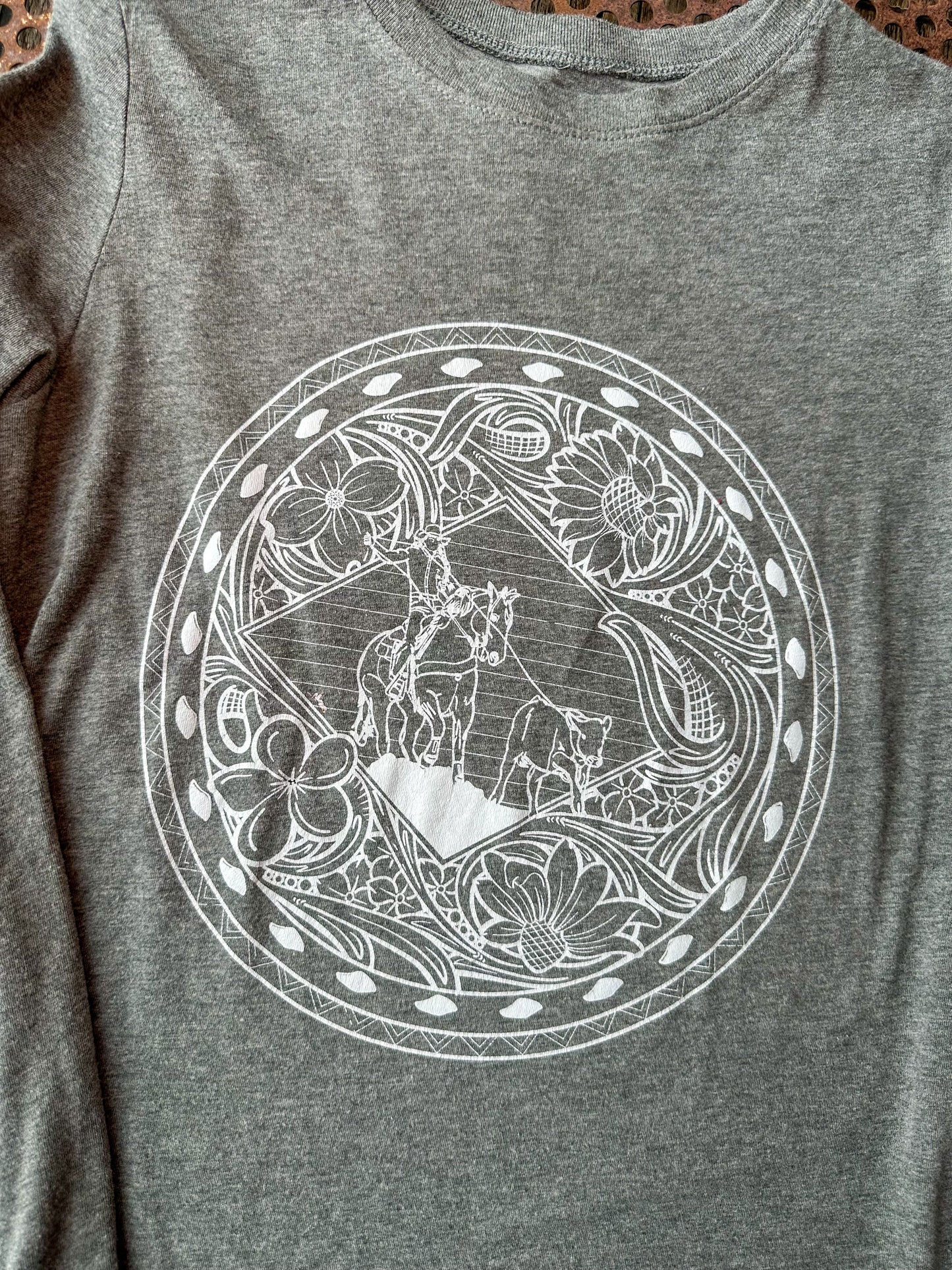 Breakaway Roper triblend long sleeve tee in grey