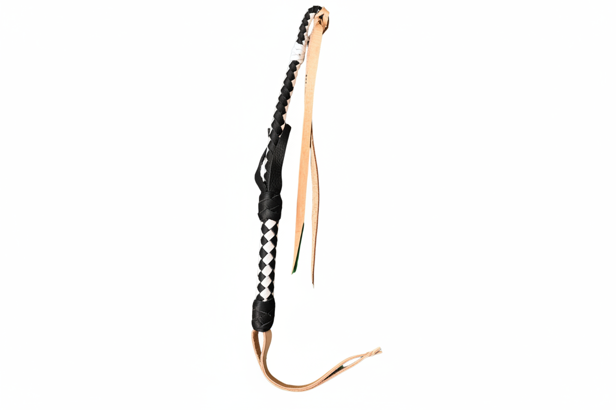 Crop leather - black/white - Cuarta