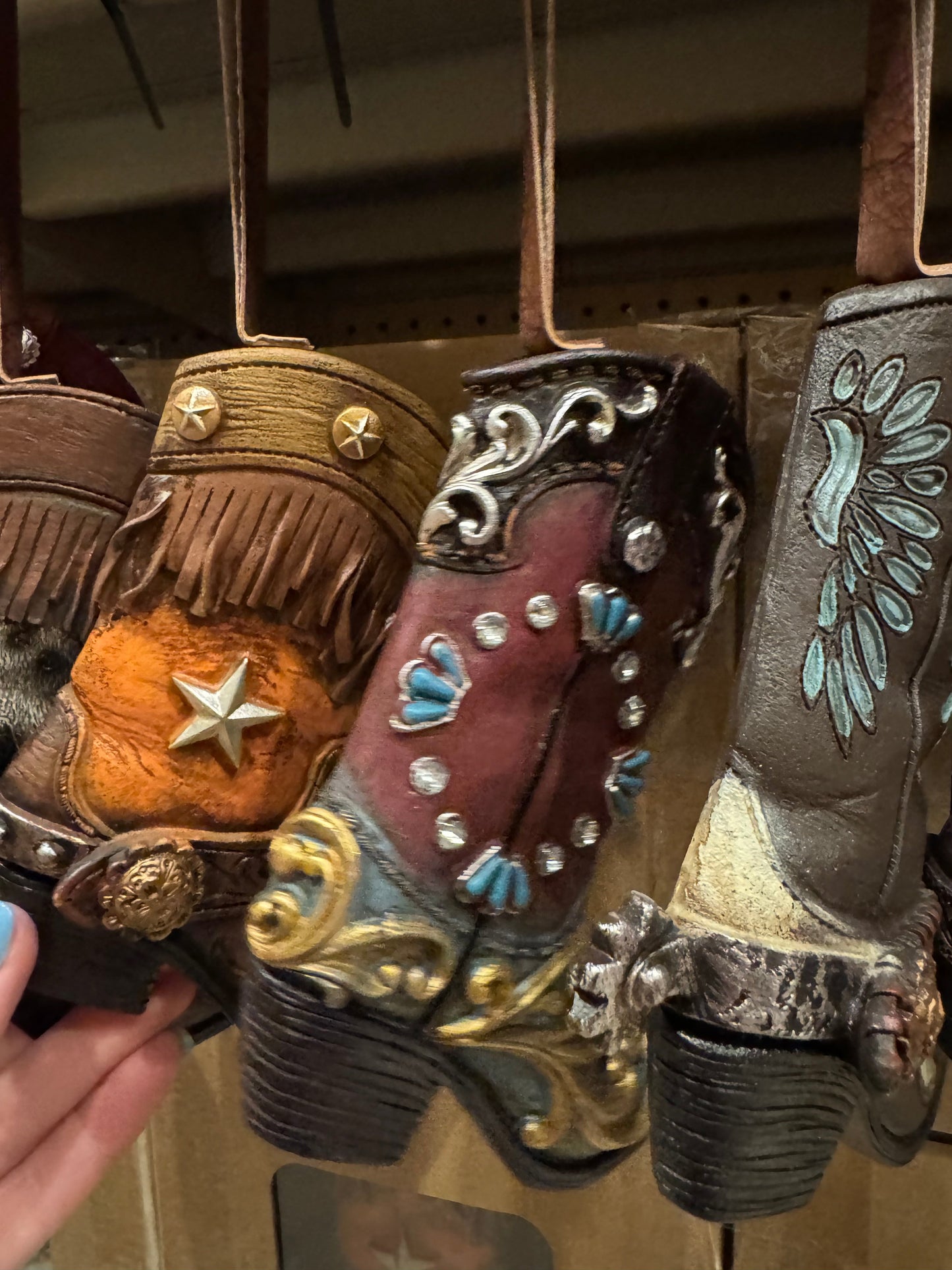 RA3815 Set of 6 Boot Ornaments