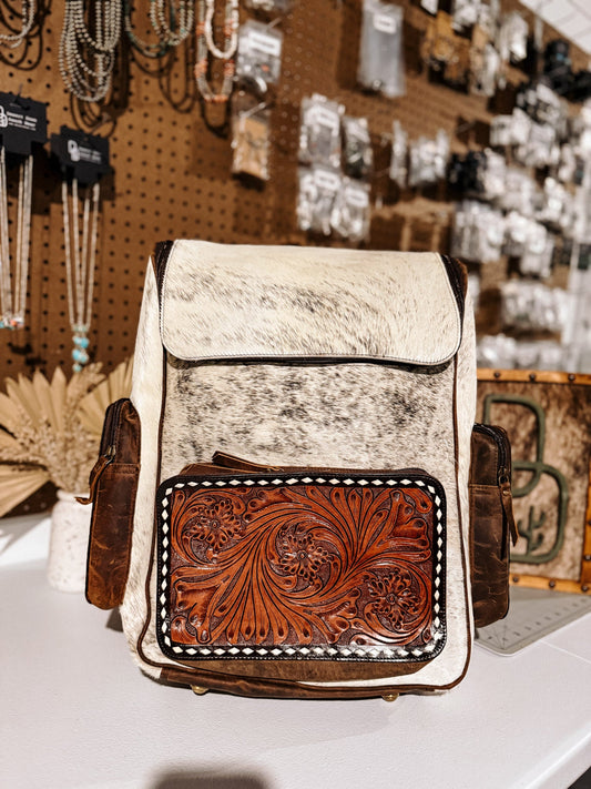 Evangeline Cowhide Backpack #5