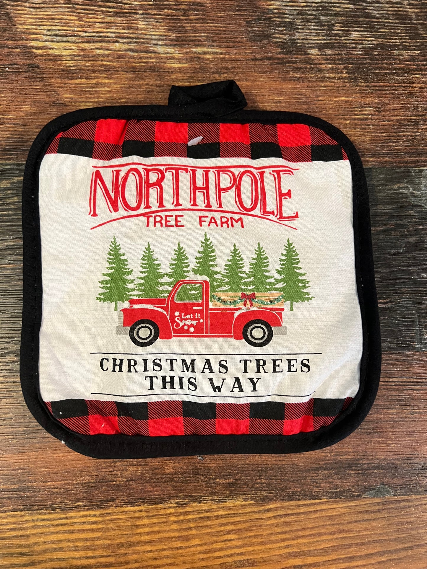 (Set of 2) North Pole Tree Farm Oven mitts