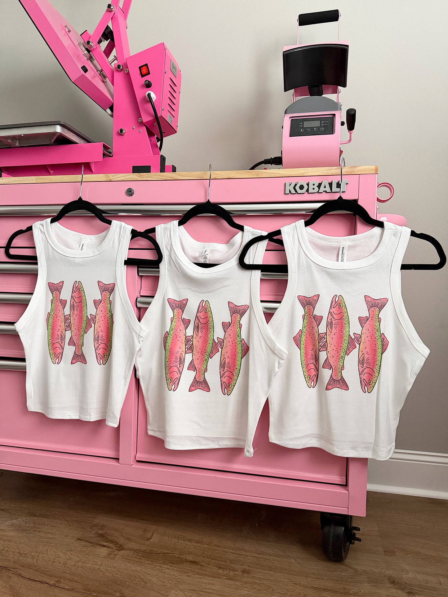 Cowgirl Trout Cropped Tank