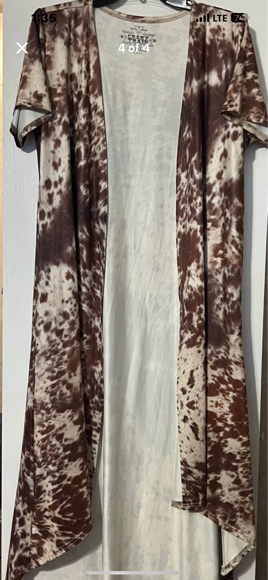 Cow Print Duster