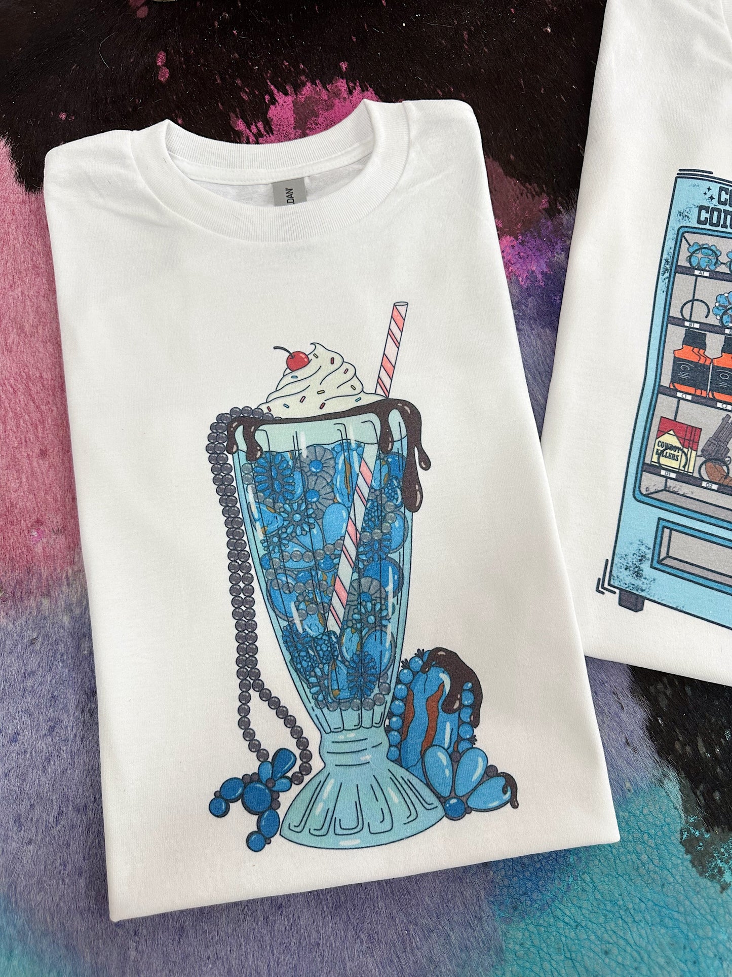 Turquoise Milkshake TEE or CREWNECK