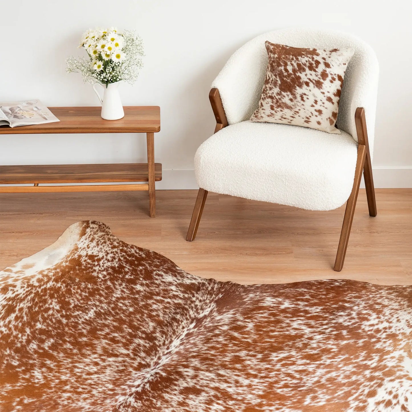Brown Salt and Pepper Cowhide Rug