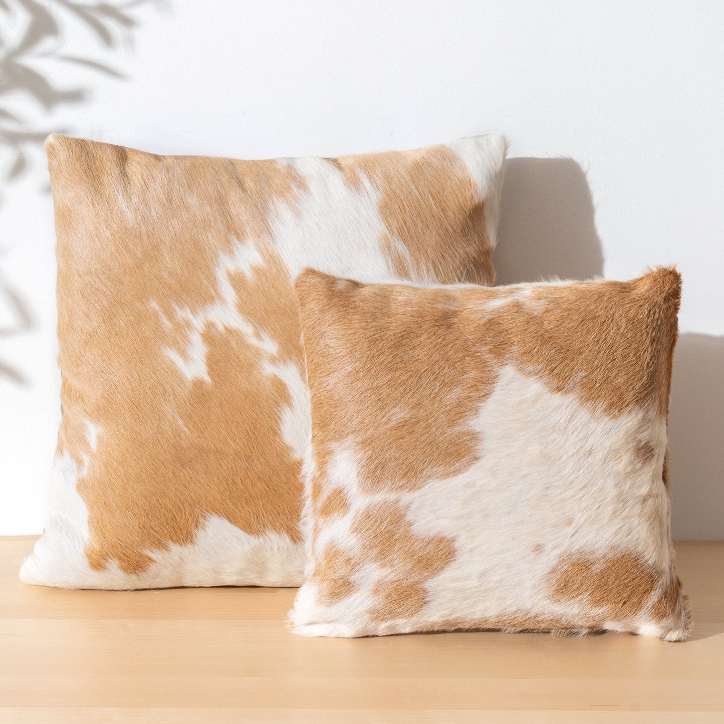 Palomino and White Cowhide Pillow