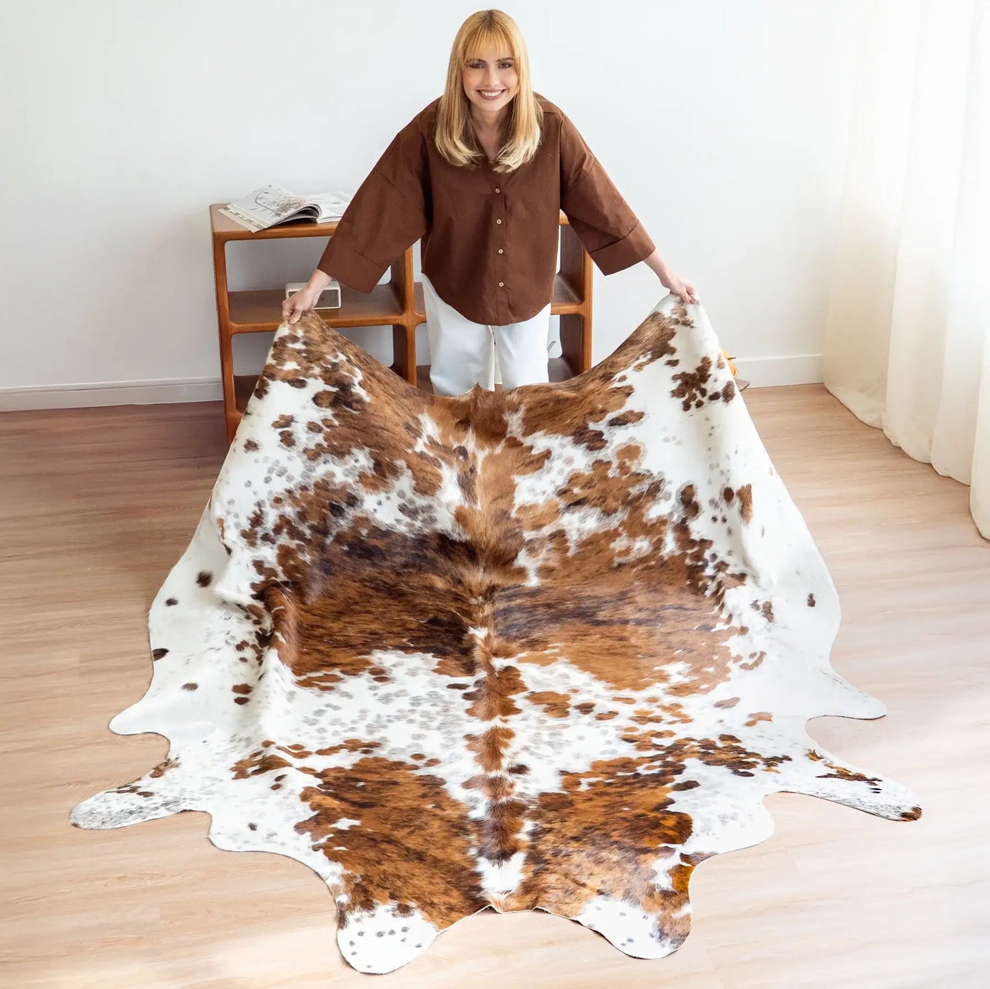 Tricolor Cowhide Rug