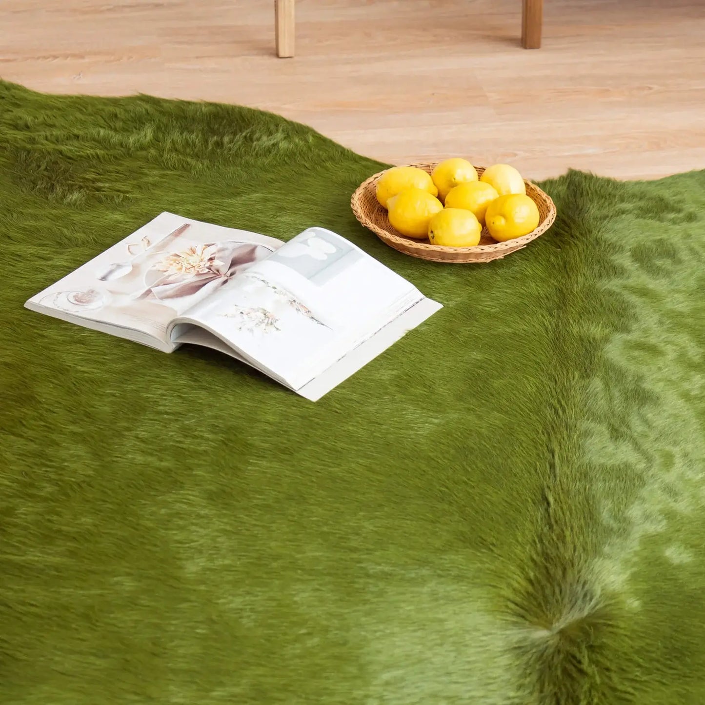 Green Dyed Cowhide Rug