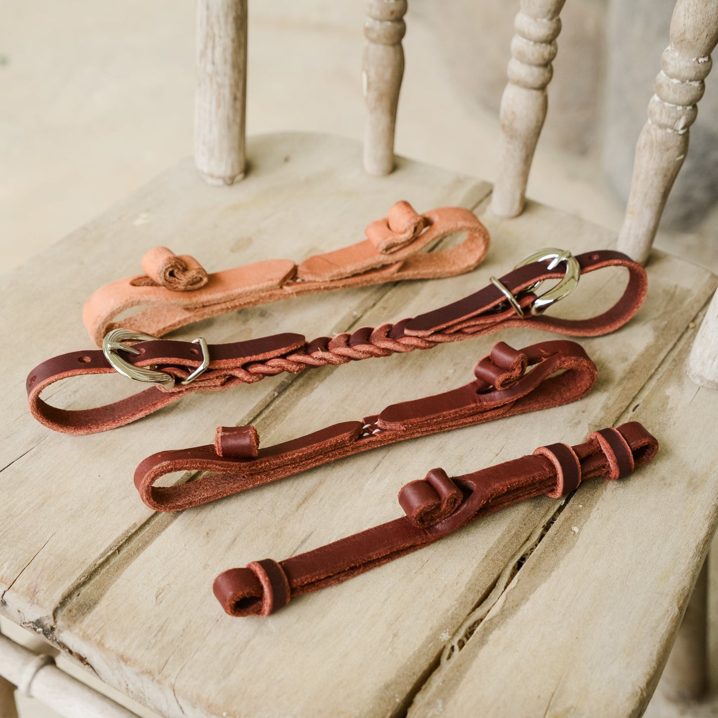 AJ Tack Latigo Braided Curb