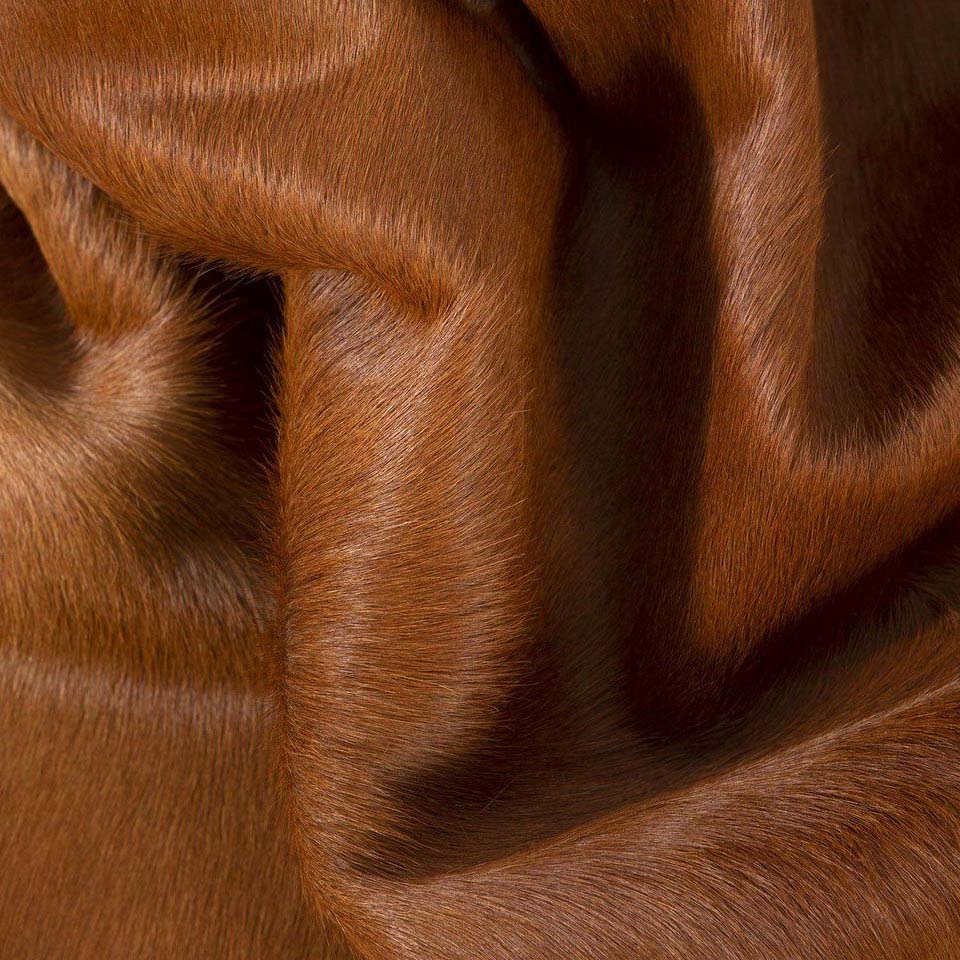 Solid Brown Cowhide Rug