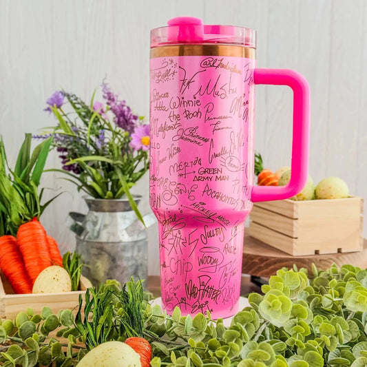 Disney Autograph (Character Signature) Engraved Tumbler | Genuine Stanley