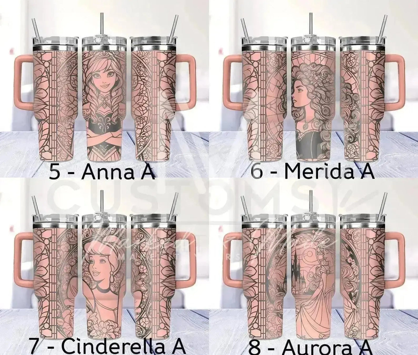 Disney Princess Engraved Tumbler  (Choose Design) | 30oz