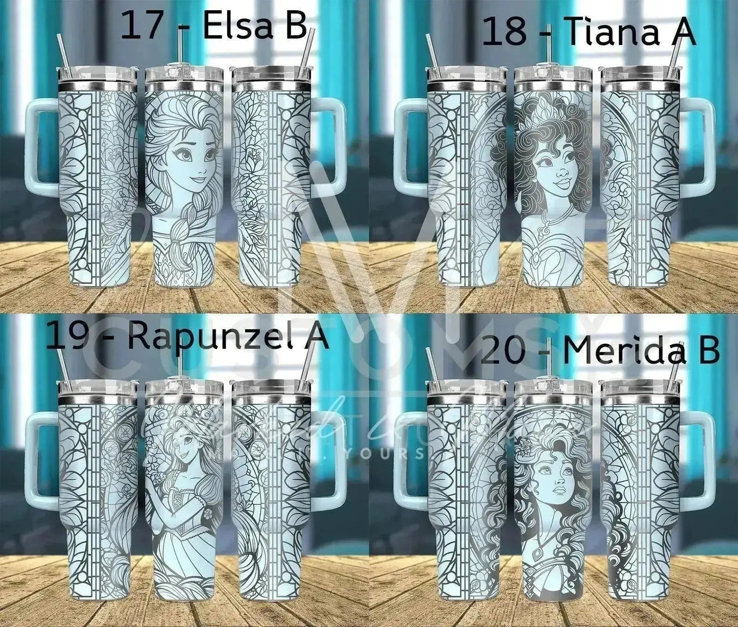 Disney Princess Engraved Tumbler  (Choose Design) | 40oz