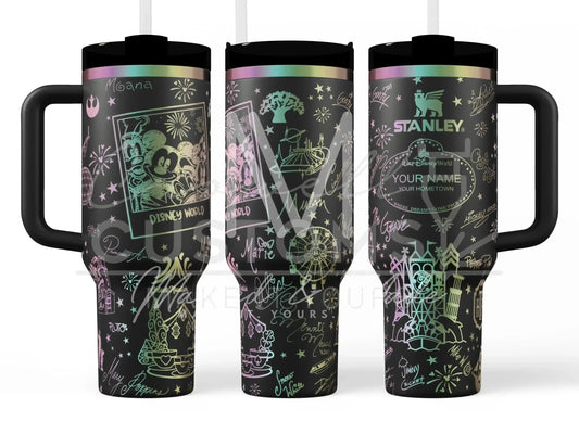 Disney World Rides  Engraved Tumbler  | 40oz