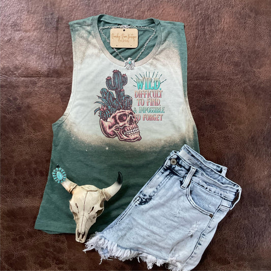 Wild, Difficult to Find Impossible to Forget Boho Western Tank
