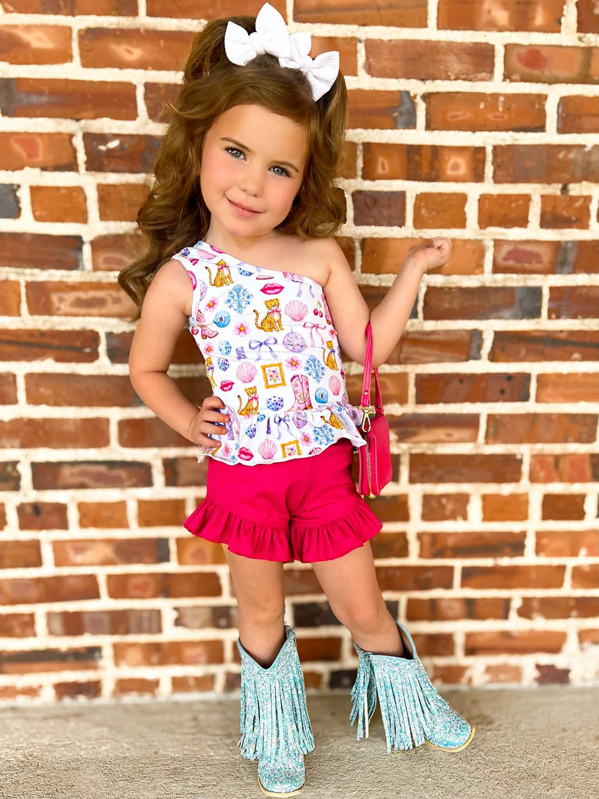 Cosmic Cowgirl One Shoulder Top  (FINAL SALE)