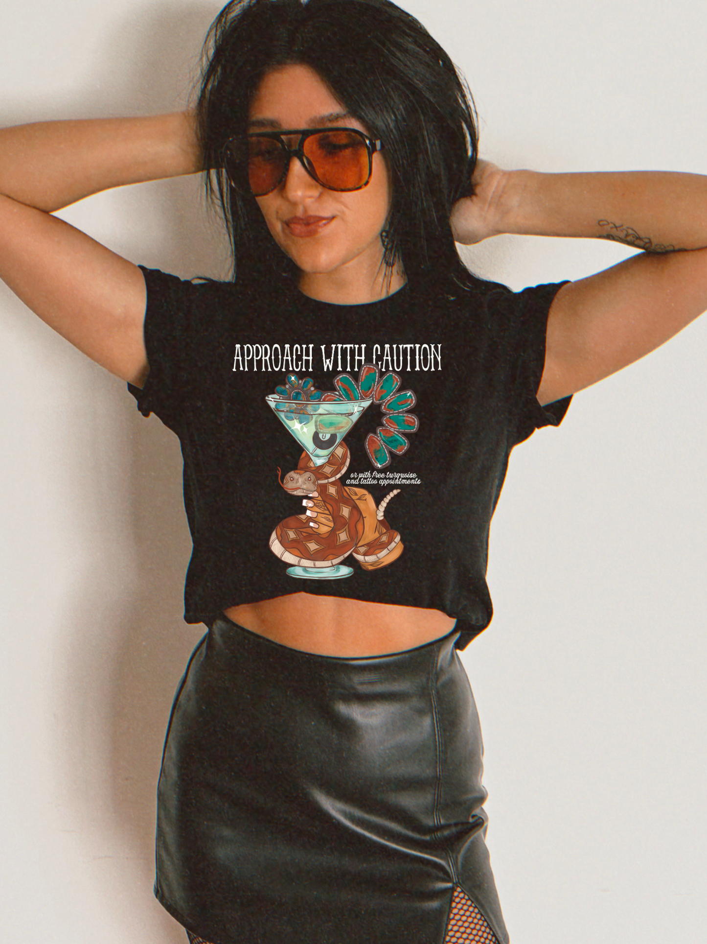 Approach with caution tee