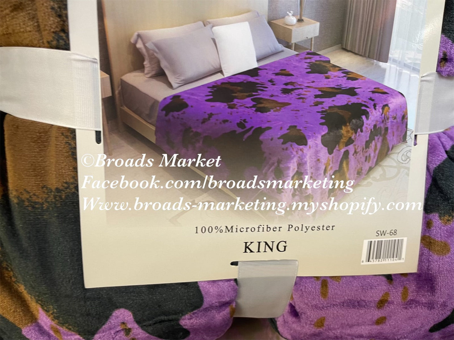 Purple Cow Super Plush King Blanket