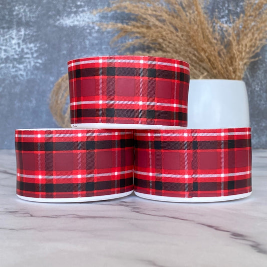 RED PLAID Tumbler Boot -fits 20-40oz