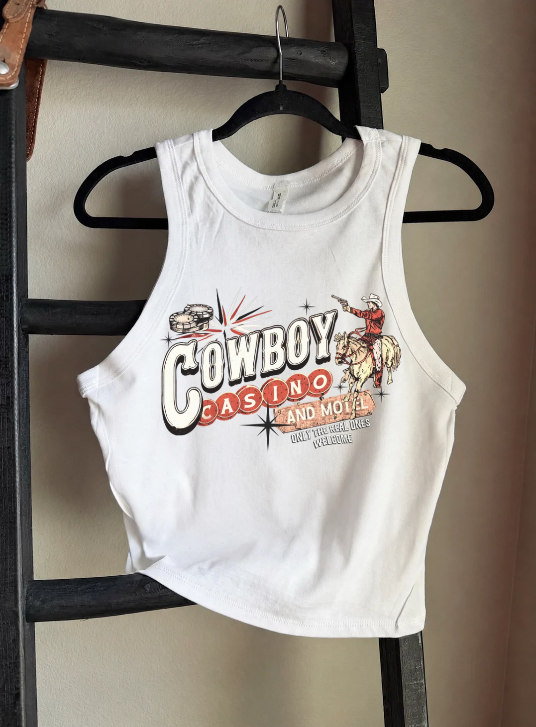 Cowboy Casino Cropped Tank