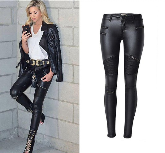 Rebel Rider Multi-Zip Skinny Motorcycle Pants - Edgy Street Style & Bold Fit