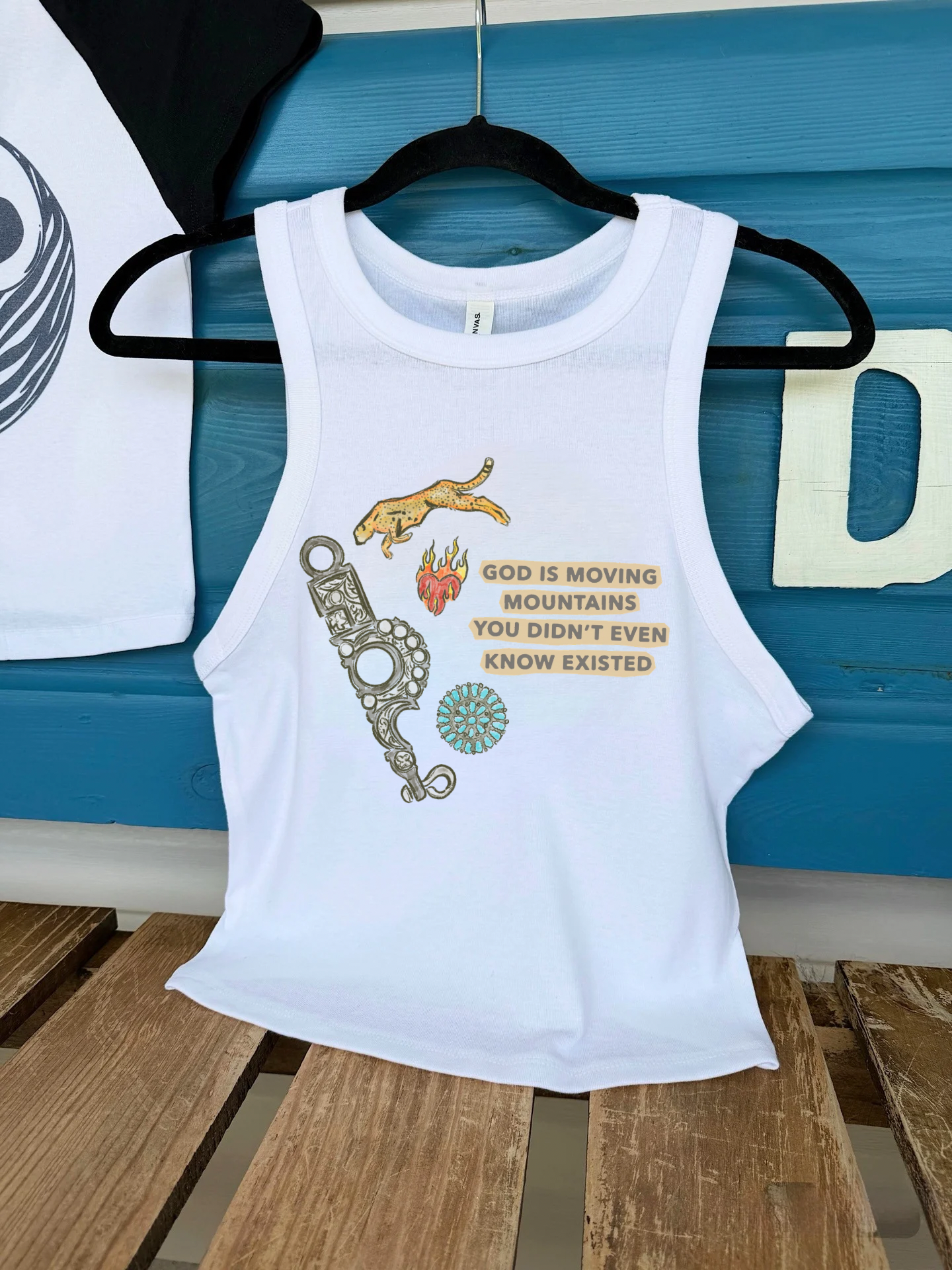 God Is Moving Mountains Cropped Tank
