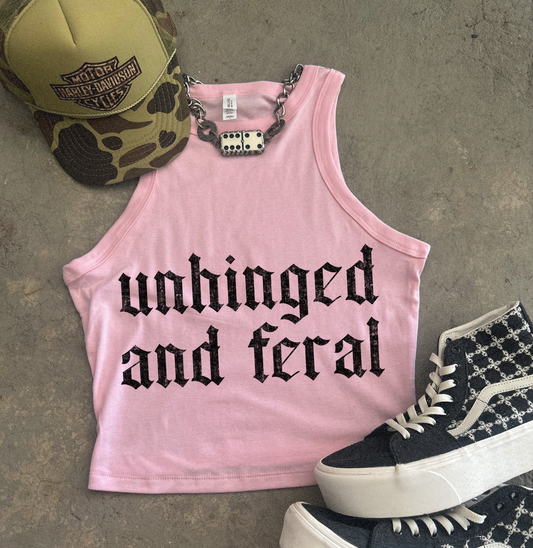 Unhinged & Feral Ribbed Racer Tank