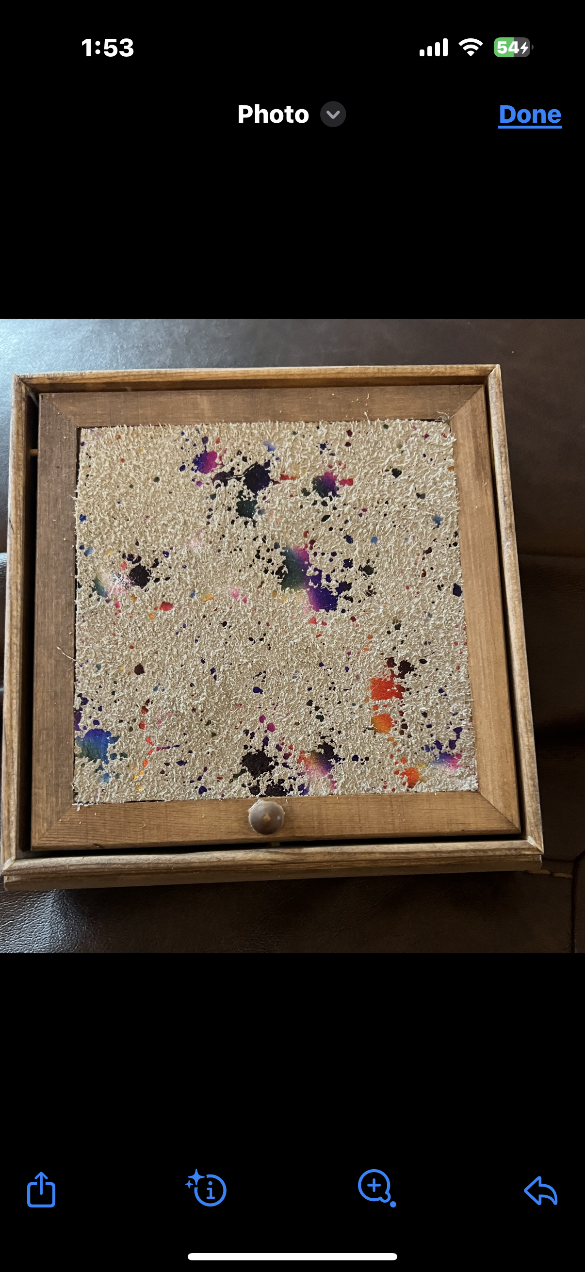 Punchy Red Mare Cowhide n leather 7.5”wooden jewelry box *Rainbow cowhide