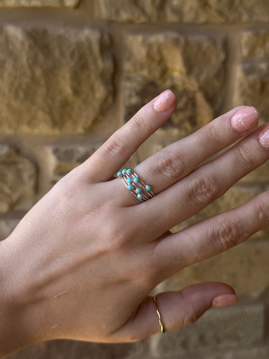 Sealy Turquoise Stacked Ring