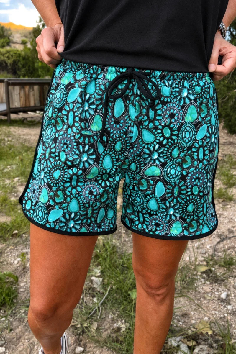 Turquoise Charm Shorts
