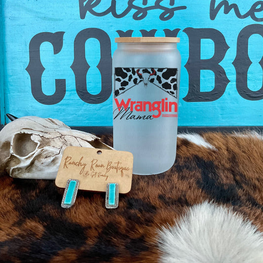 Western Mama Frosted Glass Western 16 oz Tumbler