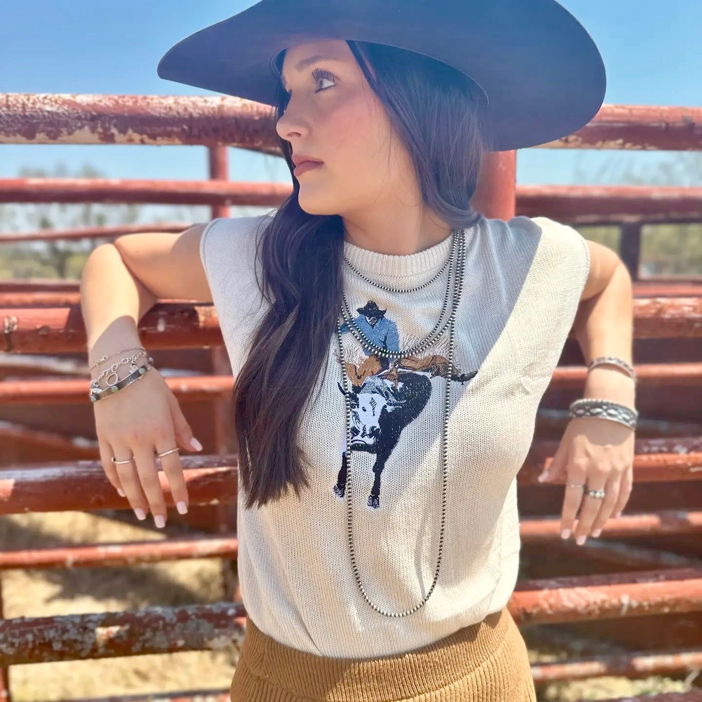 Bull Rider Cap Sleeved Sweater