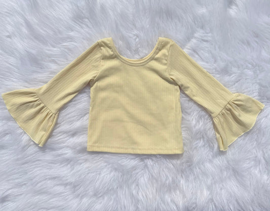 Light Yellow Ruffle Top