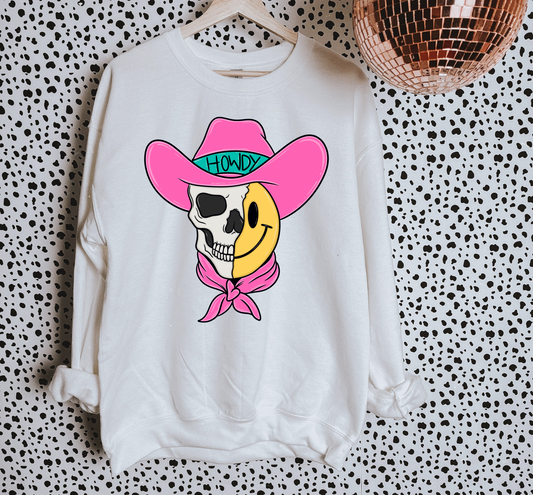 Smiley Skeleton TEE or CREWNECK