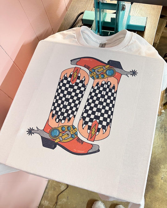 Retro Boots TEE or CREWNECK
