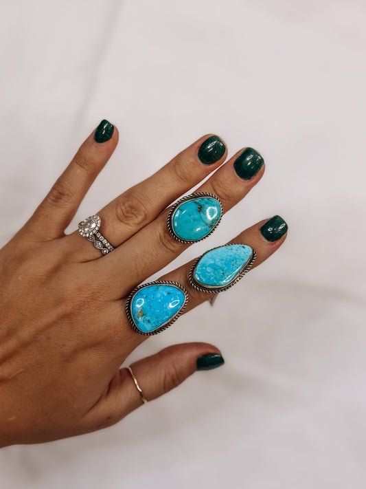 Boulder Adjustable Turquoise Ring