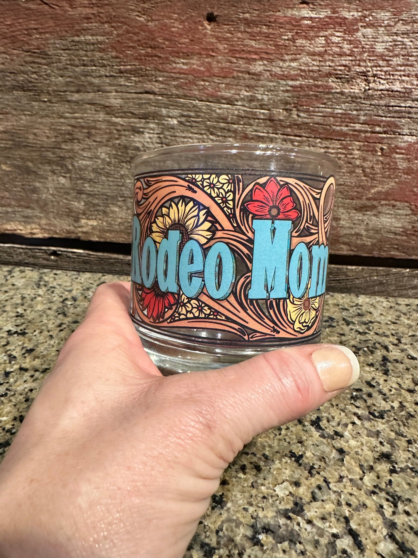On the Rocks Glass Rodeo Mom