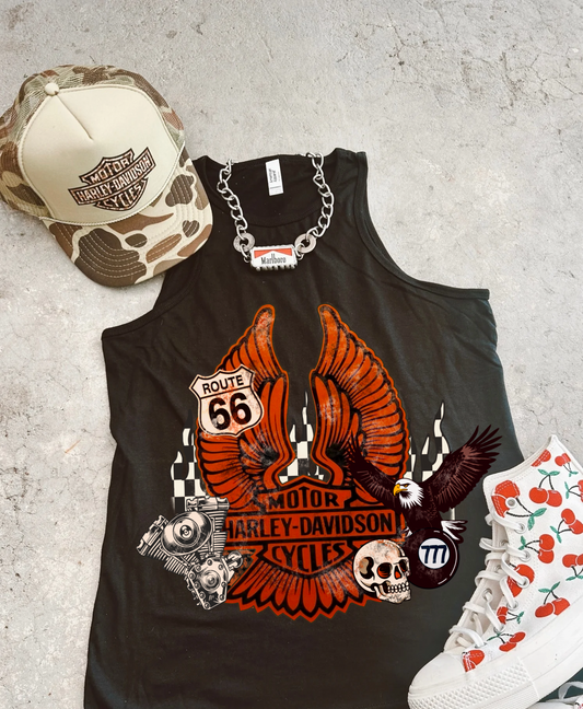 Route 66 HD full length Racer Tank