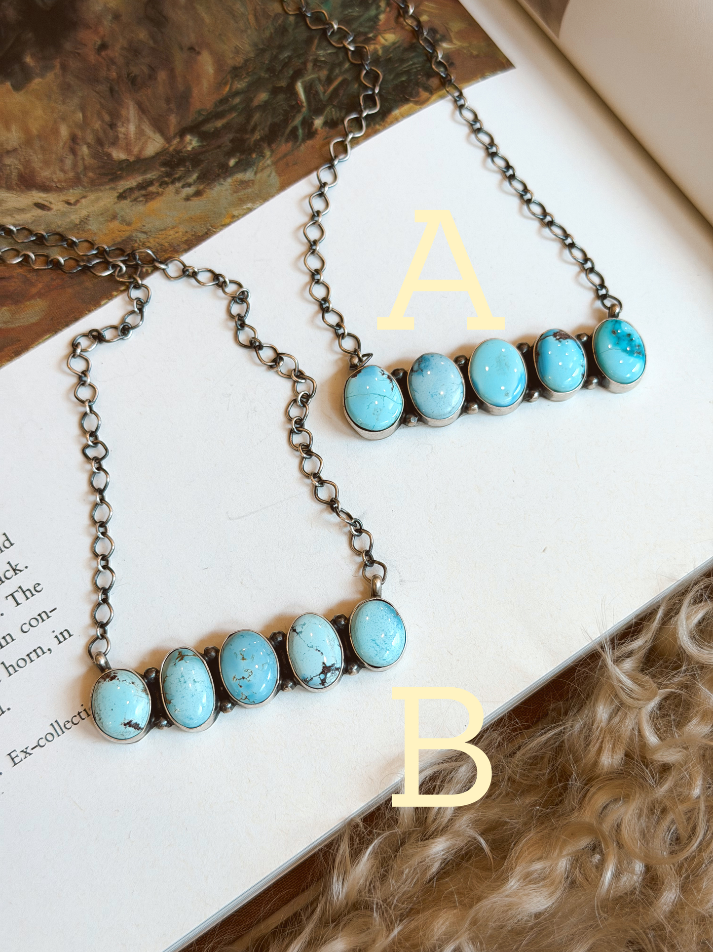 The Golden Hills Turquoise Bar Necklace