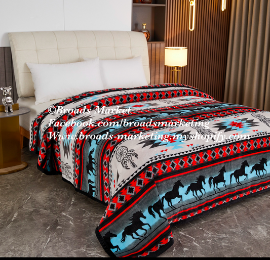 Desert Turquoise Sandhorse Super Plush Blanket