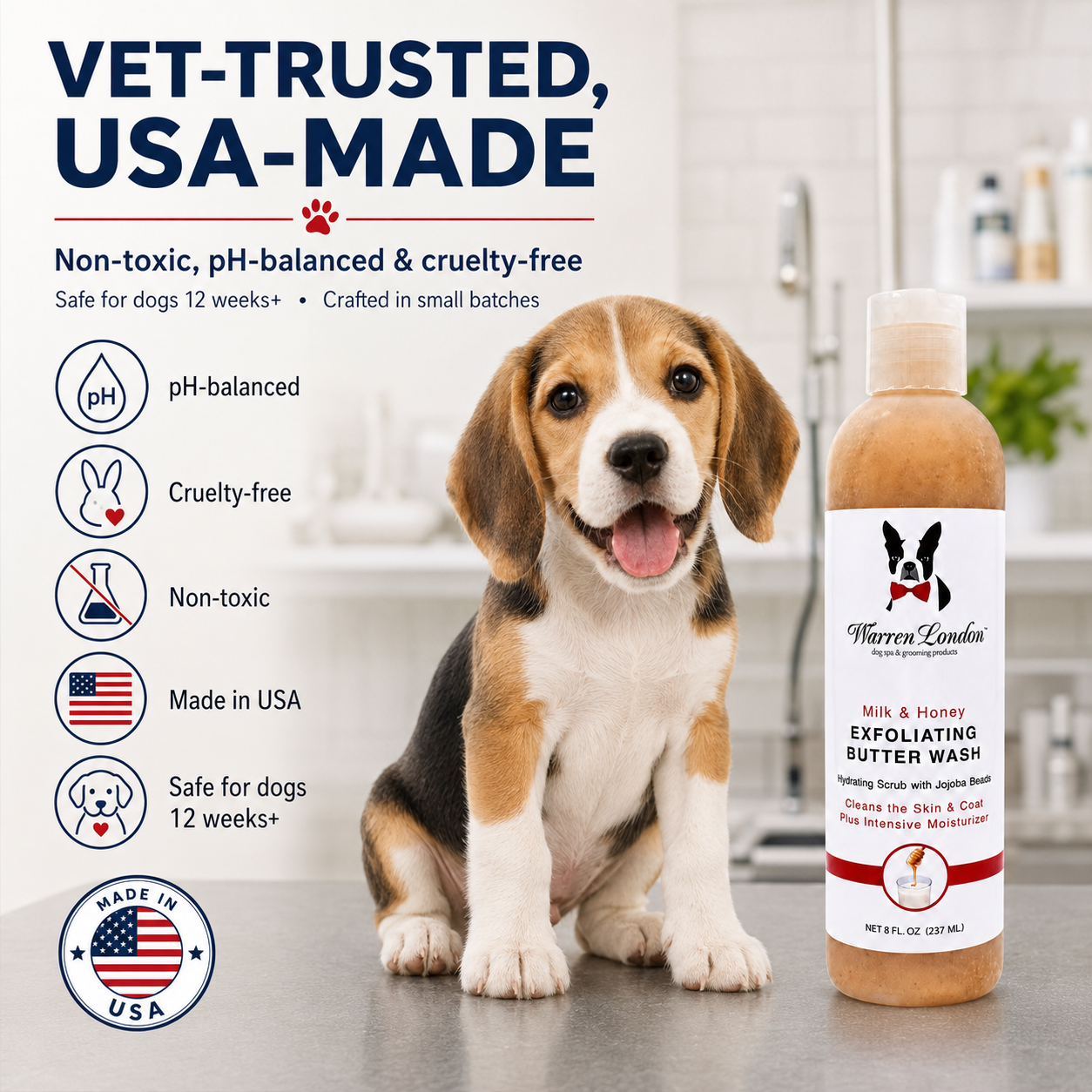 Exfoliating Butter Wash Dog Shampoo Gallons - With Natural Jojoba Beads