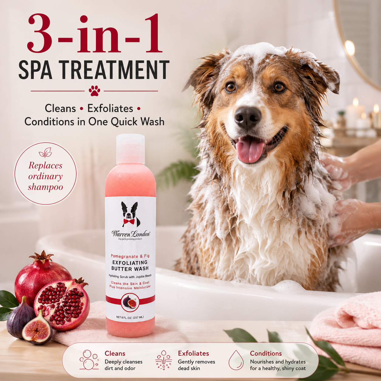 Exfoliating Butter Wash Dog Shampoo Gallons - With Natural Jojoba Beads