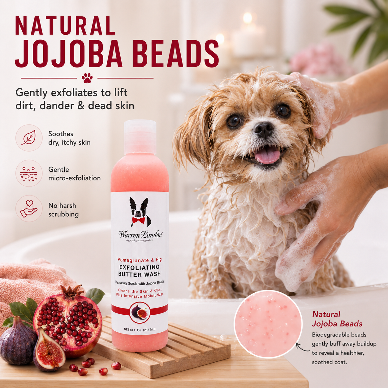 Exfoliating Butter Wash Dog Shampoo Gallons - With Natural Jojoba Beads