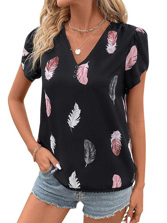 Feather Print Cowgirl Top | Perfect for Casual Cowgirl Style