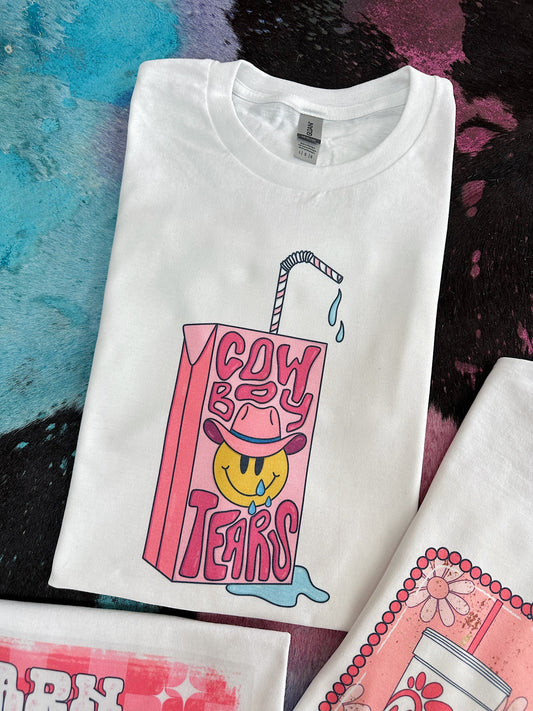 Cowboy Tears TEE or CREWNECK