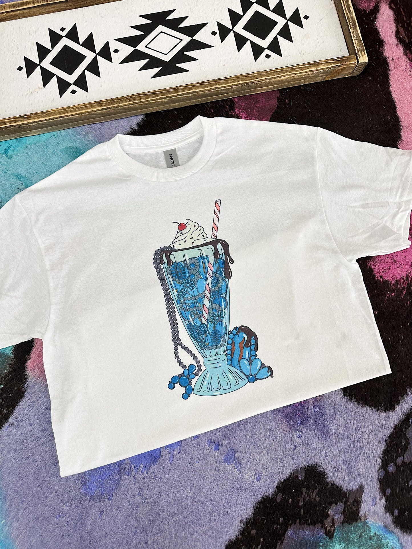 Turquoise Milkshake TEE or CREWNECK
