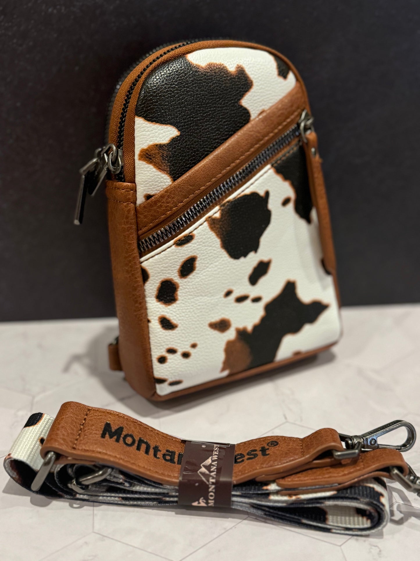 Montana West Cow print Crossbody