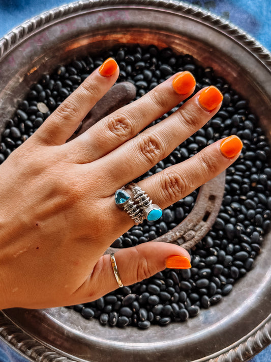 Fice Turquoise + Topaz Ring