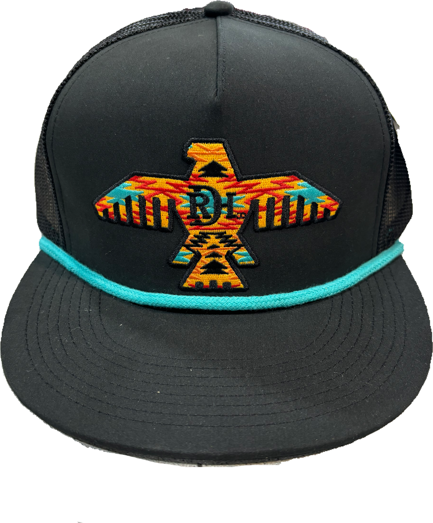 JOHNNY- BLACK/BLACK/TURQUOISE ROPE- RED DIRT